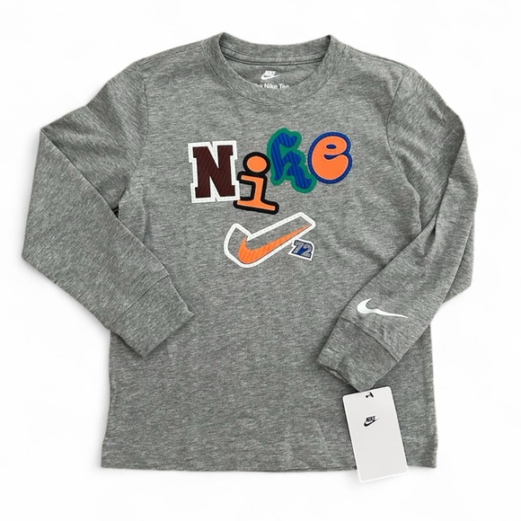 Nike Other - *New* Nike Graphic Gray Long Sleeve Tee Boys Size 7